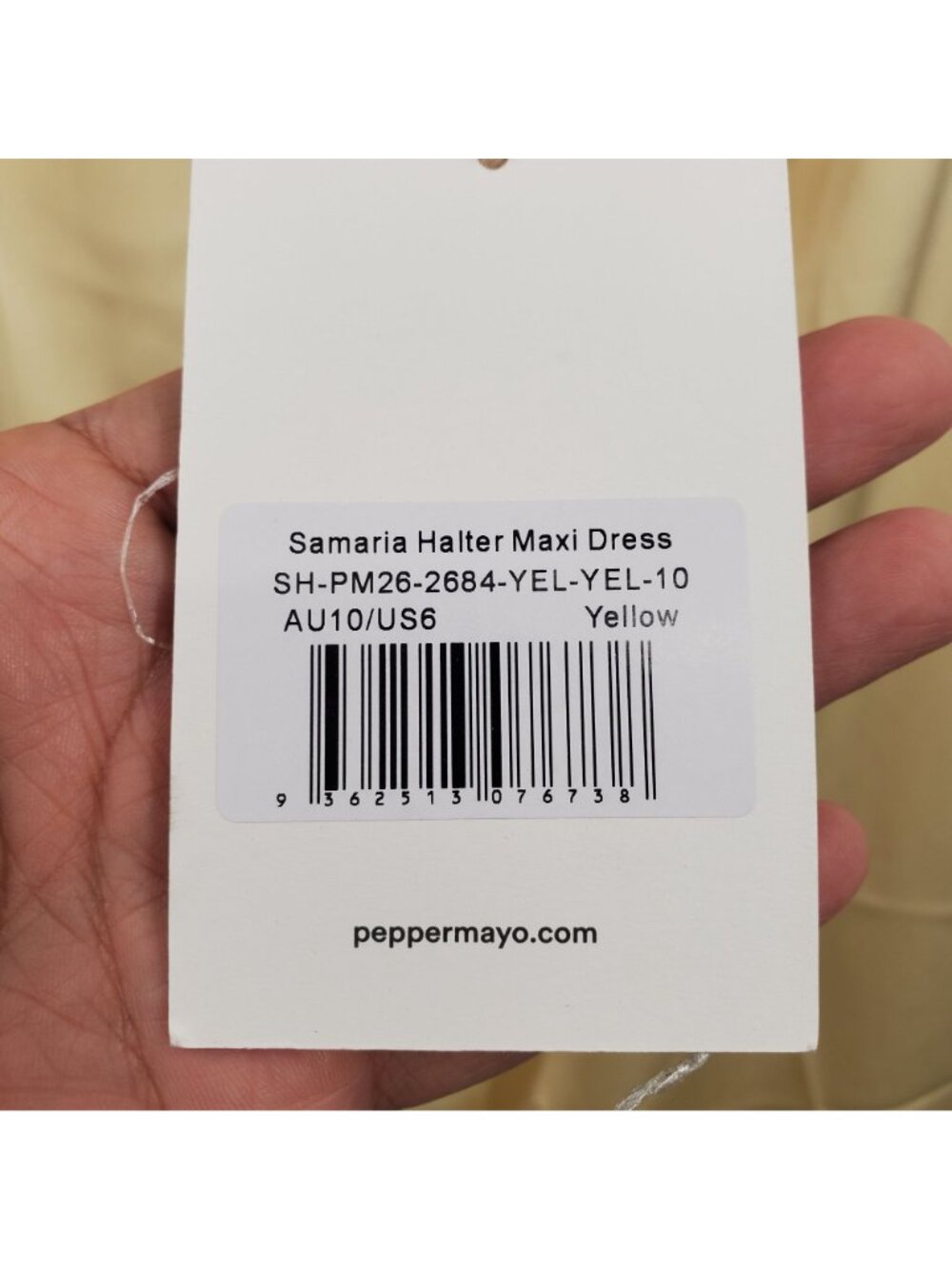 Peppermayo Samaria Halter Maxi Dress Women Size 6 US NWT Lace Trim Detailing - Picture 7 of 12